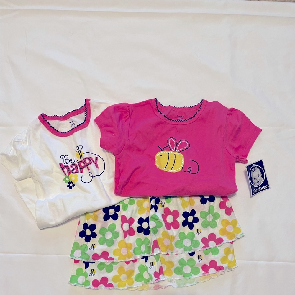 Gerber 3 pc skirt set